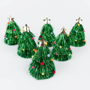 Meri Meri Tinsel Tree Party Hats (Set of 6)