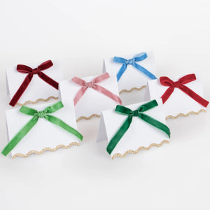 Velvet Bow Place Cards (Pack 6)