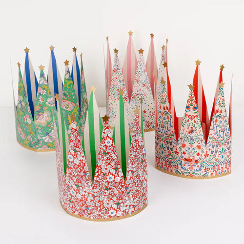 Meri Meri x Liberty London Festive Party Crowns ( Pack 8)