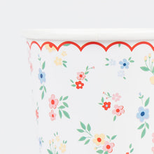 Load image into Gallery viewer, Ditsy Posy Scalloped Cups (Pack 8)