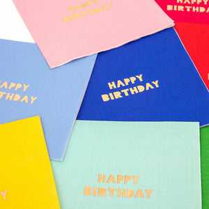 Happy Birthday Napkins Small (Pack 16)