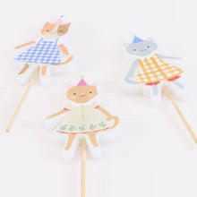 Load image into Gallery viewer, Meri Meri Kitten Club Candles (Pack of 4)