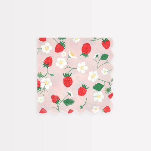 Strawberry Small Napkins (Pack 16)