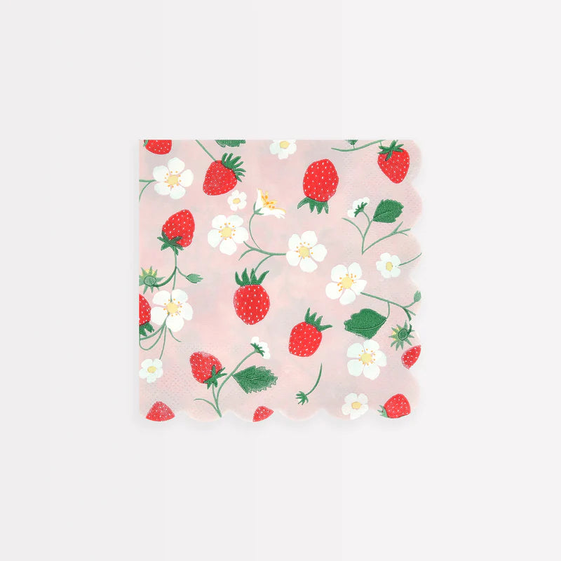Strawberry Small Napkins (Pack 16)