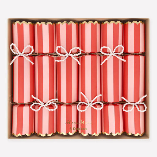 Christmas Pearl Bow Crackers (Pack 6)