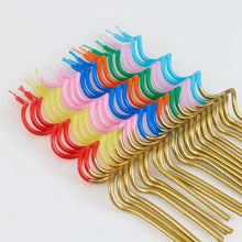 Load image into Gallery viewer, Meri Meri Gold Dipped Swirly Candles (Pack of 20)