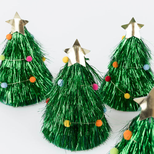 Meri Meri Tinsel Tree Party Hats (Set of 6)