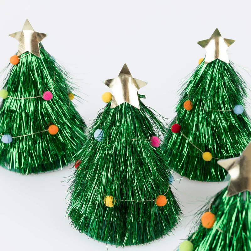 Meri Meri Tinsel Tree Party Hats (Set of 6)