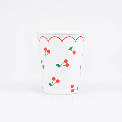 Cherry Pattern Cups (Pack 8)