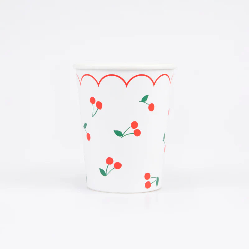 Cherry Pattern Cups (Pack 8)