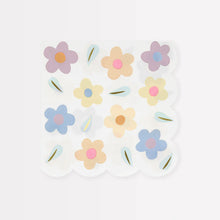 Load image into Gallery viewer, Happy Flowers Large Napkins (Pack 16)