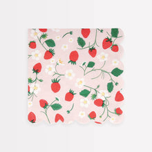 Load image into Gallery viewer, Strawberry Large Napkins (Pack 16)