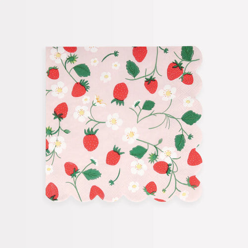 Strawberry Large Napkins (Pack 16)