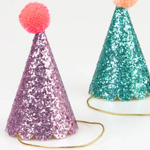 Load image into Gallery viewer, Meri Meri Glitter Mini Party Hats (Pack 8)