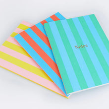 Load image into Gallery viewer, Meri Meri Striped Softcover Notebook Set (Pack of 3)