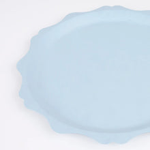 Load image into Gallery viewer, Blue Decorative Edge Compostable Side Plates (Pack 8)