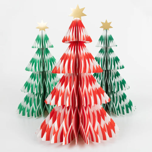 Meri Meri Stripe 3D Honeycomb Trees