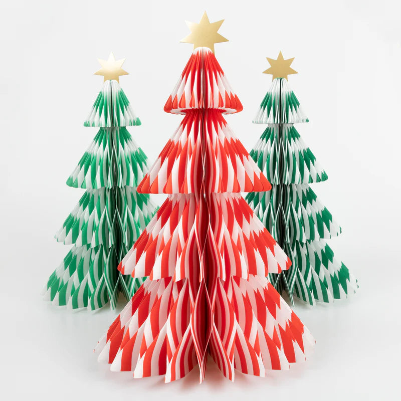 Meri Meri Stripe 3D Honeycomb Trees