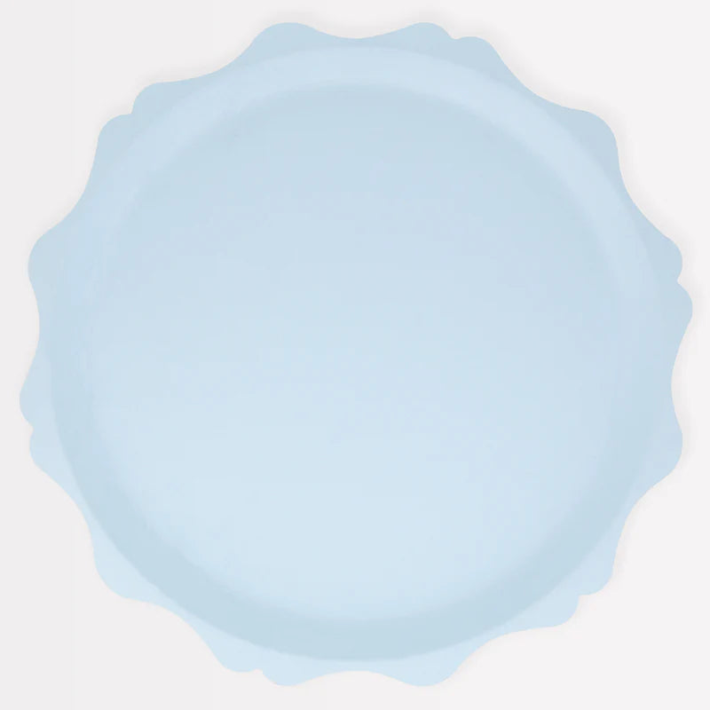 Blue Decorative Edge Compostable Dinner Plates (Pack 8)