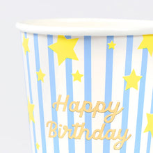 Load image into Gallery viewer, Meri Meri Bright Star Happy Birthday Cups (Pack of 8)