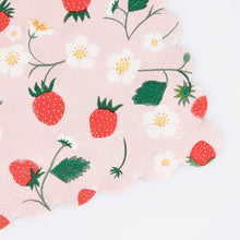 Load image into Gallery viewer, Strawberry Small Napkins (Pack 16)