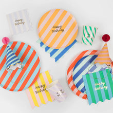 Load image into Gallery viewer, Stripe Happy Birthday Cups (Pack 8)