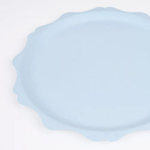 Load image into Gallery viewer, Blue Decorative Edge Compostable Dinner Plates (Pack 8)