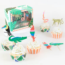 Load image into Gallery viewer, Meri Meri Jungle Jamboree Cupcake Kit (Pack of 24)