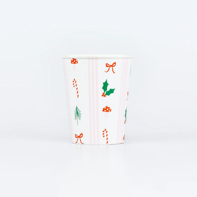 Festive Icons Stripes Cups (Pack 6)