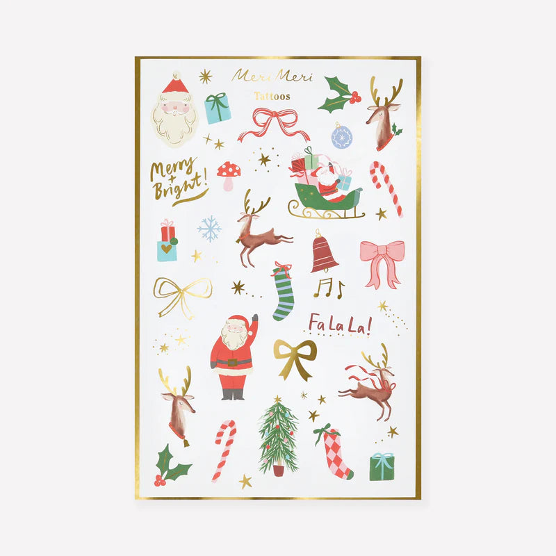 Meri Meri Christmas Temporary Tattoos (2 Sheet)