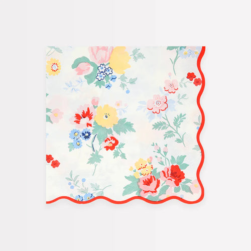 Vintage Floral Large Napkins (Pack 16)