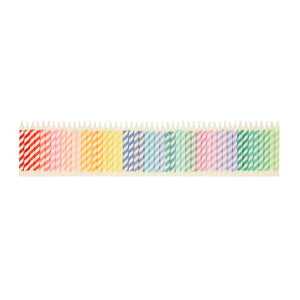 Rainbow Striped Mini Candles (Pack 50)