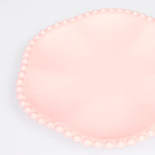 Load image into Gallery viewer, Meri Meri Pink Dot Edged Flower Compostable Plates (Pack of 8)