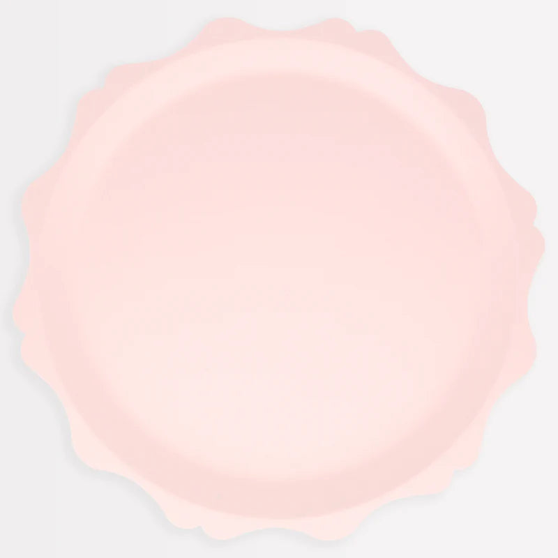 Pink Decorative Edge Compostable Dinner Plates (Pack 8)