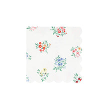 Load image into Gallery viewer, Ditsy Posy Scalloped Small Napkins (Pack 16)
