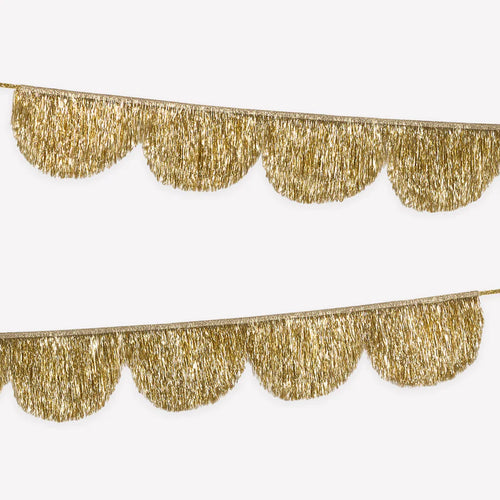 Meri Meri Gold Tinsel Scallop Garland