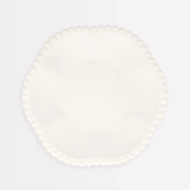Meri Meri White Dot Edged Flower Compostable Plates (Pack of 8)
