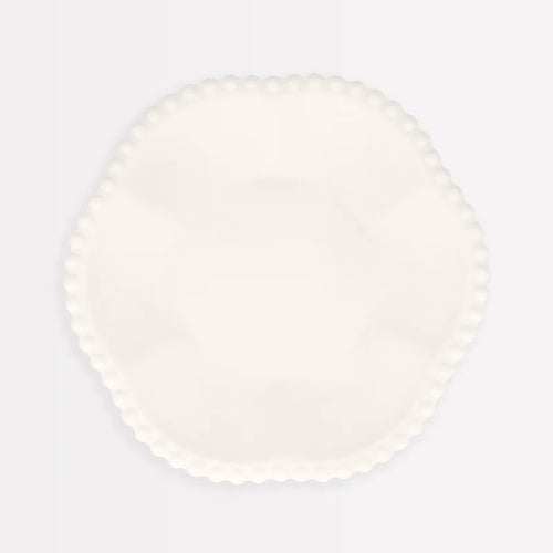 Meri Meri White Dot Edged Flower Compostable Plates (Pack of 8)