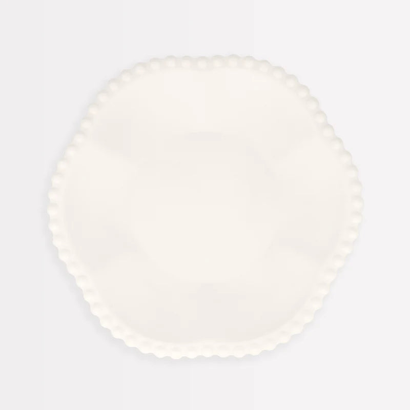 Meri Meri White Dot Edged Flower Compostable Plates (Pack of 8)