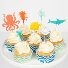 Load image into Gallery viewer, Under The Sea Cupcake Kit (Set of 24 Toppers)