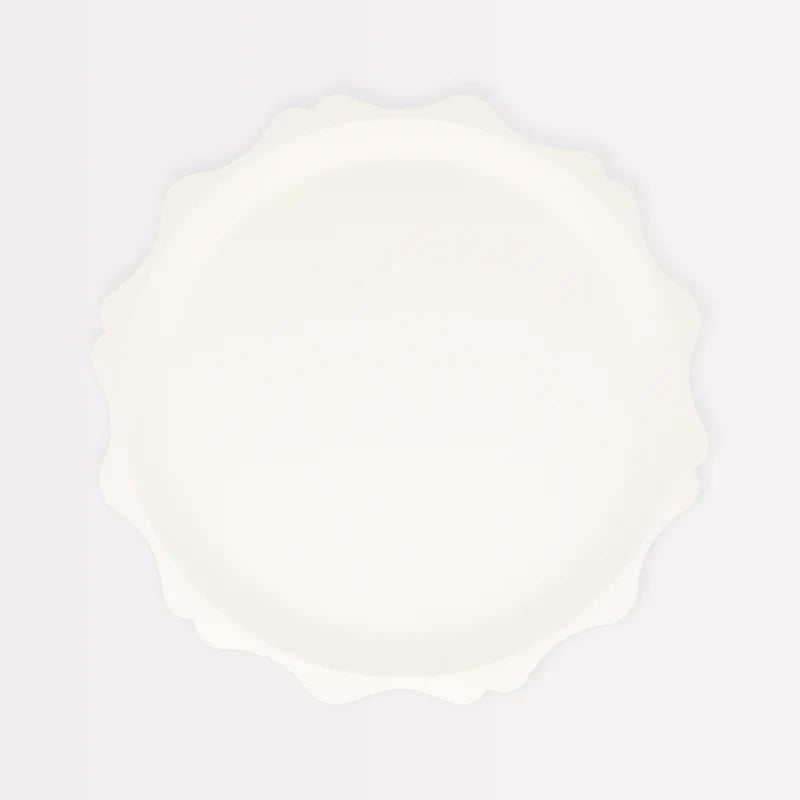 Cream Decorative Edge Compostable Side Plates (Pack 8)