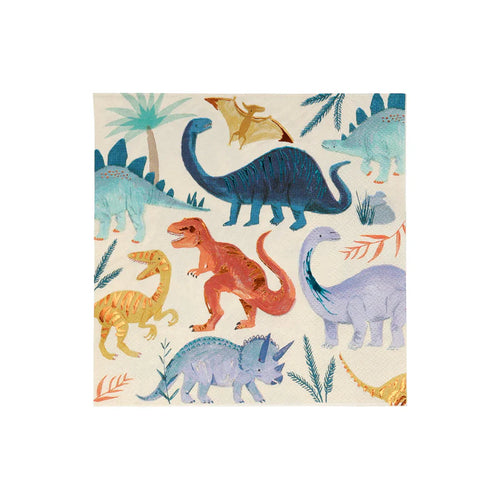 Meri Meri Dinosaur Kingdom Napkins Large  (Pack 16)