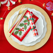 Load image into Gallery viewer, Mini Crackers - Holly Red &amp; White Harlequin (8 Pack)