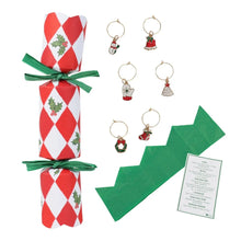 Load image into Gallery viewer, Mini Crackers - Holly Red &amp; White Harlequin (8 Pack)