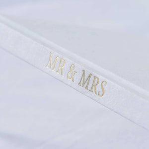 White Embossed Wedding Guest Book