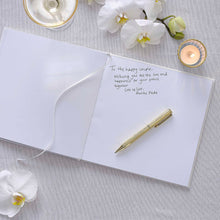 Load image into Gallery viewer, White Embossed Wedding Guest Book