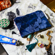 Load image into Gallery viewer, SAGE X CLARE Bernanda Velvet Pouch-Lapis