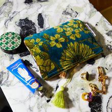 Load image into Gallery viewer, SAGE X CLARE Bernanda Velvet Pouch-Peacock
