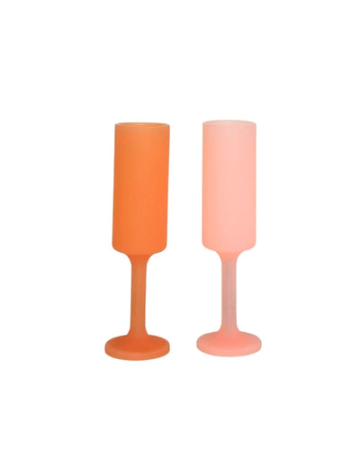Porter Green Seff Unbreakable Silicone Champagne Flutes Peach + Petal