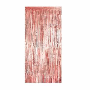 Hanging Curtain Background Metallic Rose Gold